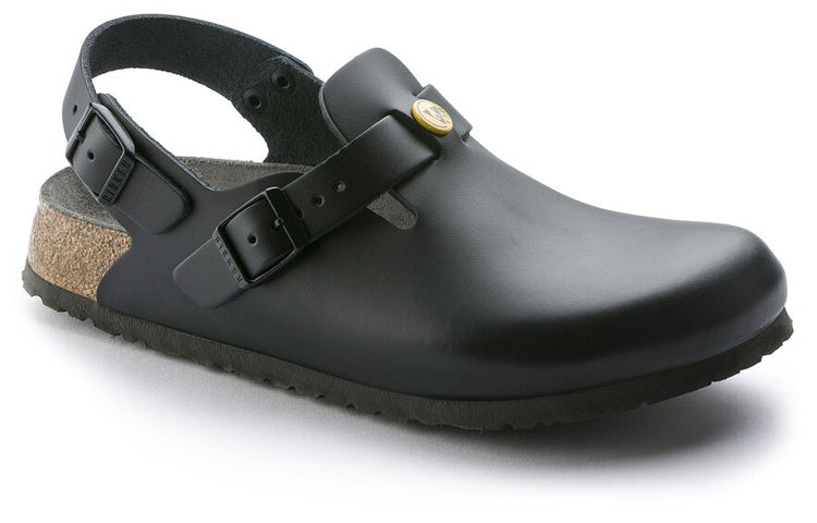 Birkenstock Tokio ESD Natural Leather Sandals 'Black' 0061400