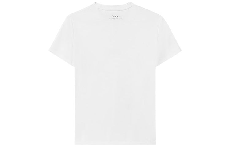 (WMNS) FILA Logo PrintSports Crewneck Short Sleeve White F11W138153F-WT