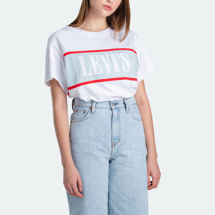 Levis Loose Casual Pure Cotton Short Sleeve White 85498-0000