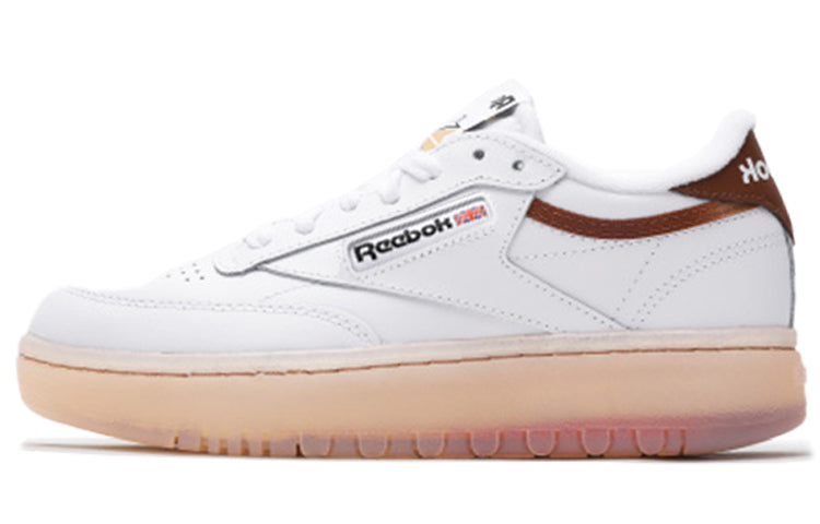 (WMNS) Reebok Club C Double 'White Brown' FX3092