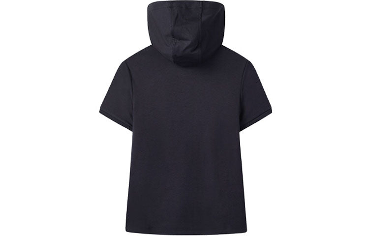 (WMNS) FILA Logo Printing hooded Short Sleeve Blue F11W028155G-NV