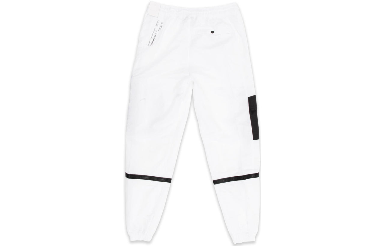 Men's Air Jordan Straight Bundle Feet Casual Splicing Sports Pants/Trousers/Joggers White DJ0236-100