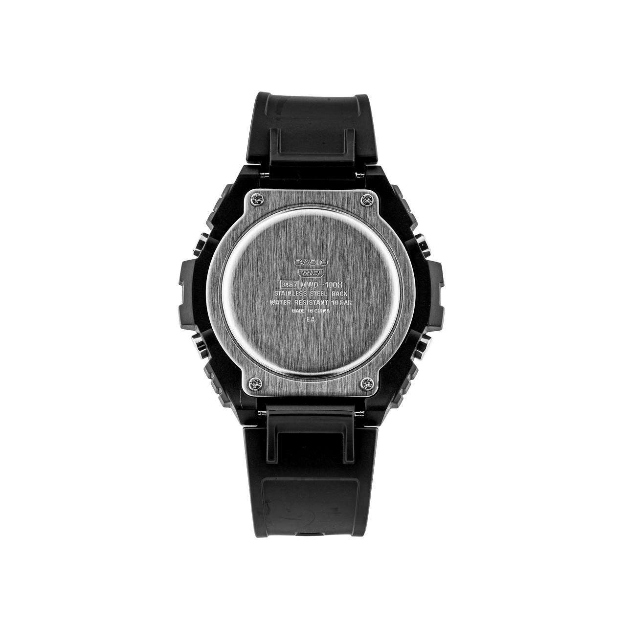 CASIO Quartz Waterproof Sports Mens Black Digital MWD-100H-1A