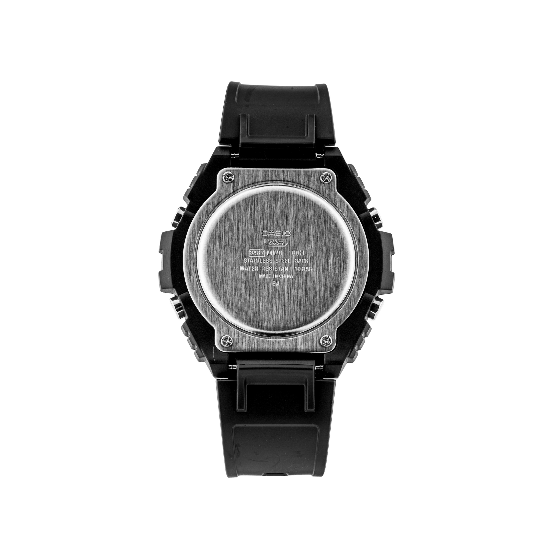 CASIO Quartz Waterproof Sports Mens Black Digital MWD-100H-1A