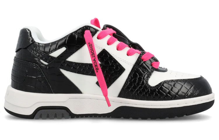 (WMNS) Off-White Out Of Office Croc-Effect Sneakers 'Black Pink White' OWIA259S23LEA0060110