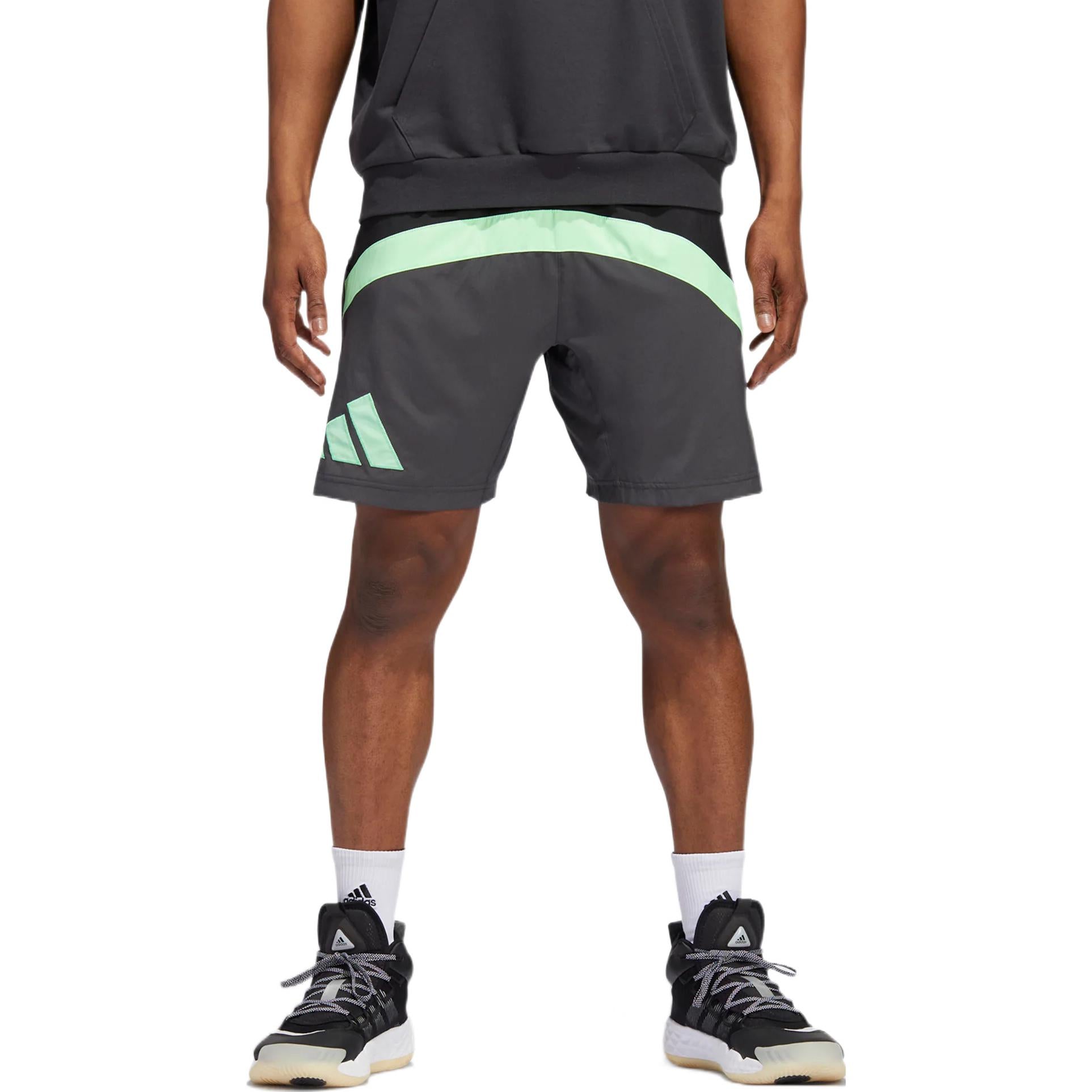 adidas Galaxy Stripe Logo Straight Shorts 'Black' IC1955
