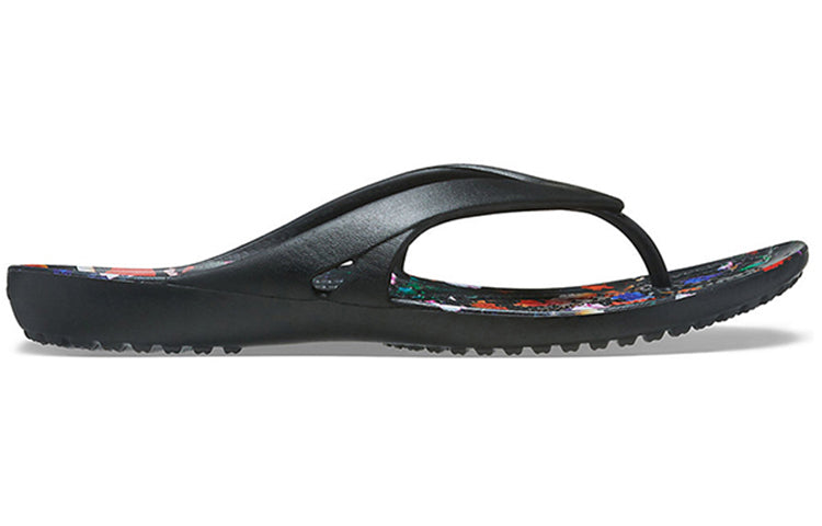 (WMNS) Crocs Kadee 2 Printed Flip Minimalistic Casual Flip-Flops Black 206866-001