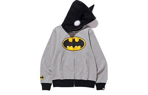 BAPE x DC Batman Full Zip Grey DC Crossover Unisex Gray 1F23-115-915