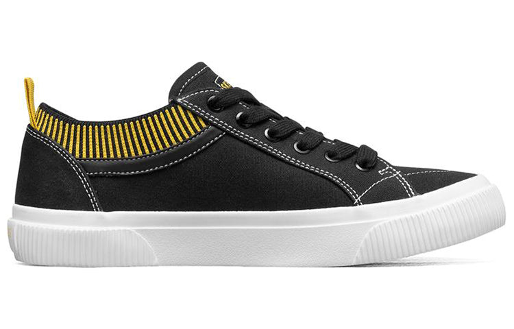 (WMNS) Skechers V'Lites 2 Low Top Sneakers Black/Yellow 155120-BLK