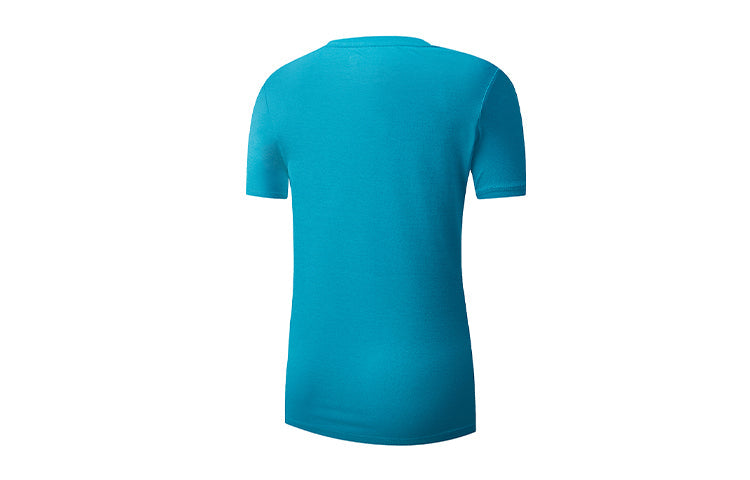 (WMNS) FILA Alphabet Logo Printing Round Neck Short Sleeve Blue A11W011130F-TQ