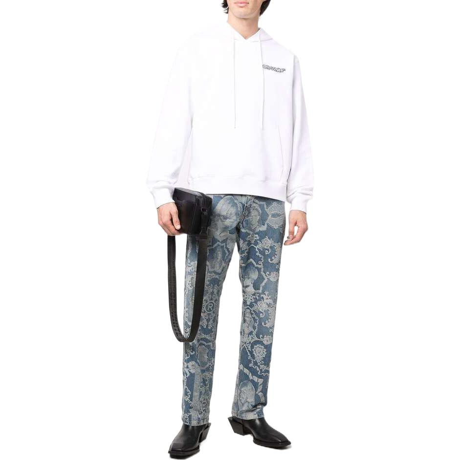 Men's Off-White SS22 Solid Color Logo Printing White OMBB097S22FLE0130110