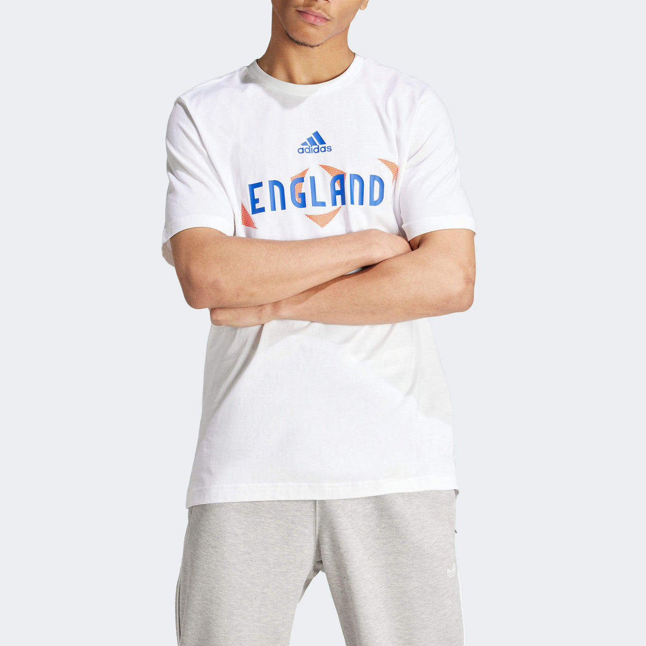 adidas UEFA EURO24 England T-Shirt Asia Sizing 'White Blue' IT9320