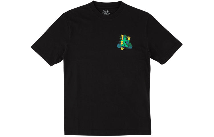 Men's PALACE Dancing Man Abstract Printing Short Sleeve Black P13TS059