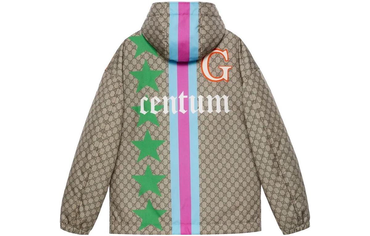 Gucci 'Gucci Centum' Print Jacket 'Beige Ebony' 681329-ZAIDH-9228