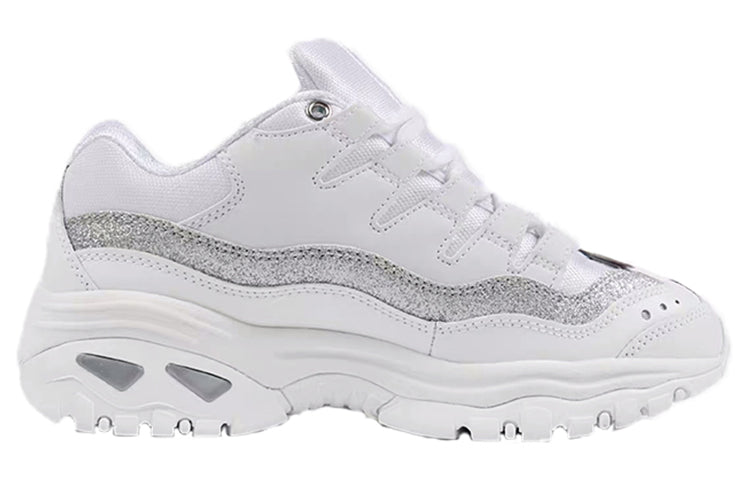 (WMNS) Skechers D'lites White/Silver 13415-WSL