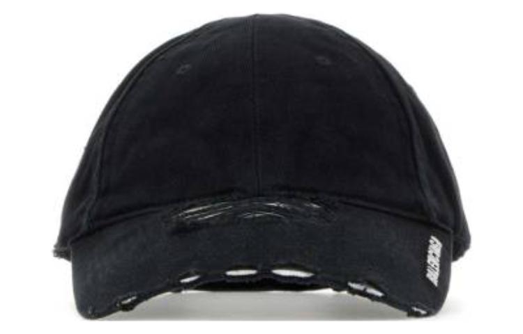 (WMNS) Balenciaga Distressed Brim Cap 'Black' 744300410B21077