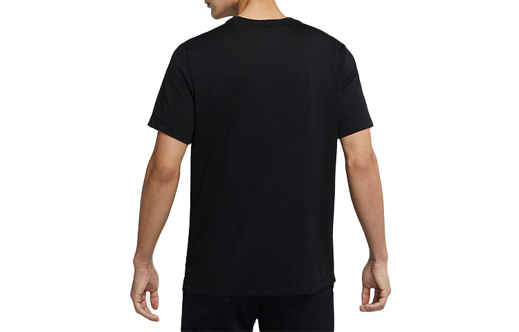 Nike Dri-FIT Athleisure Casual Sports Printing Pattern Round Neck Short Sleeve Black DA1582-010