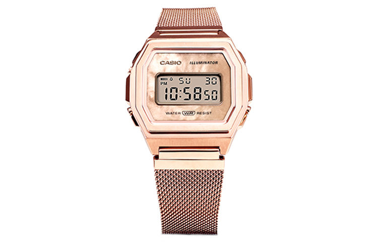 CASIO Analog Unisex Mens Rose Gold Digital A1000MPG-9
