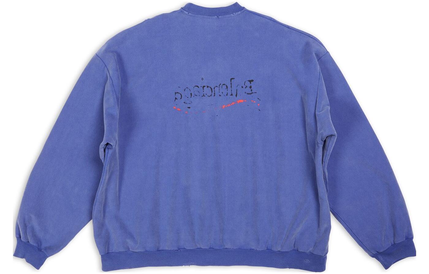 Balenciaga Hand-Drawn Political Campaign Oversized Sweatshirt 'Blue' 720428TNVE84119