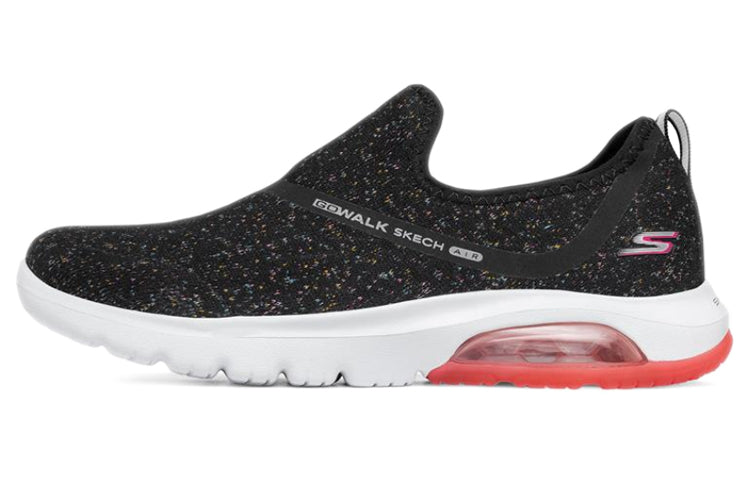 (WMNS) Skechers Go Walk Air Sneakers Black/White/Red 16097-BKHP