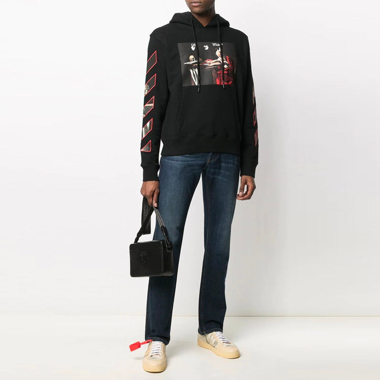 Off-White Caravaggio Printing Loose Fit Black OMBB034R21FLE0041025
