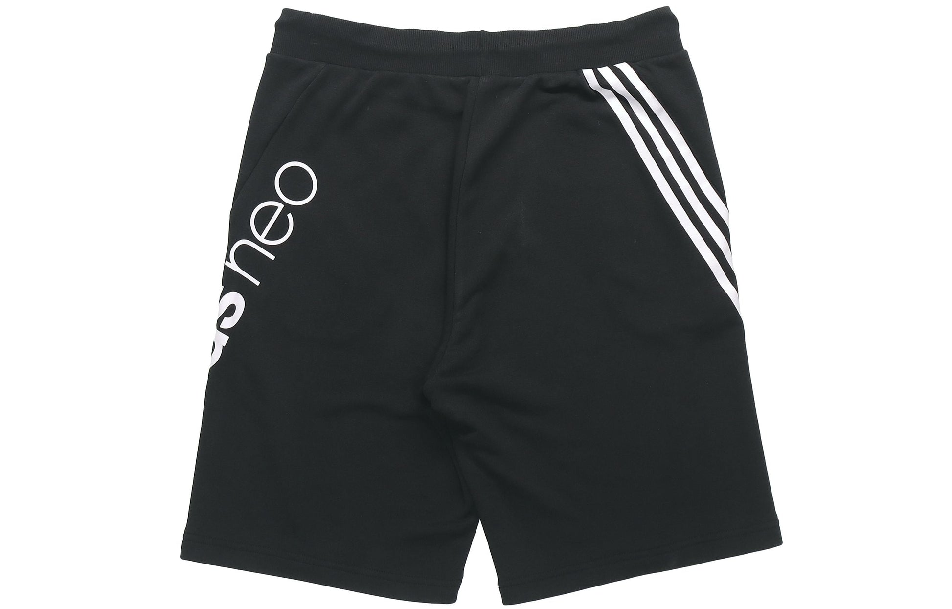 adidas neo Side Stripe Logo Printing Casual Sports Shorts Black GJ6691