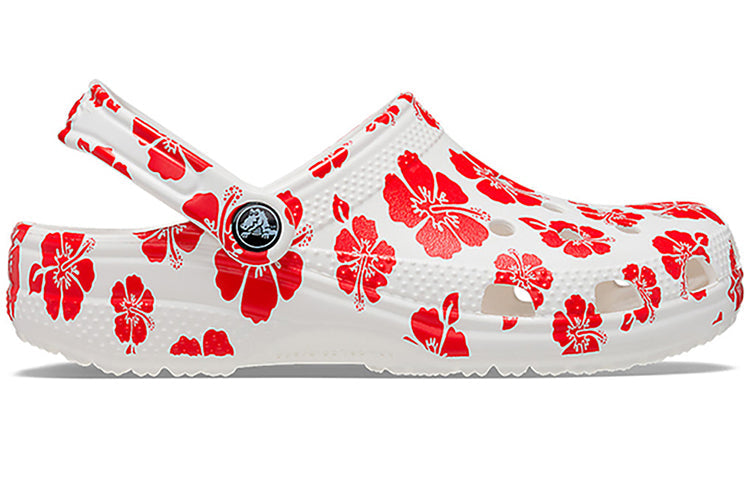 Crocs Classic Beach Sandals Unisex Red White 207849-1AZ