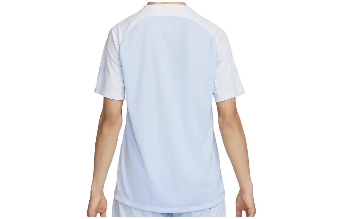 Men's Nike Colorblock Round Neck Pullover Short Sleeve Blue T-Shirt DH8699-548