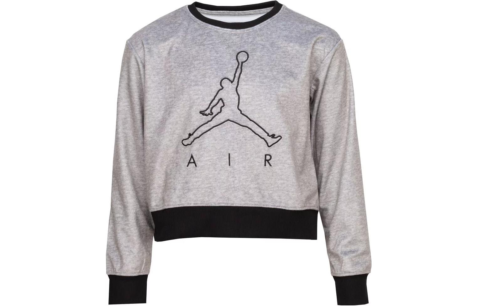 (GS) Air Jordan Athletic Hoodies 'Grey' 456715-042