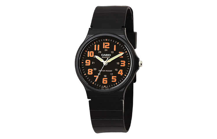 CASIO Waterproof Quartz Mens Black Analog MQ-71-4B