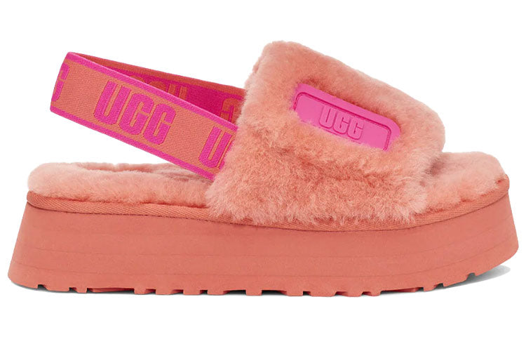 (WMNS) UGG Disco Slide Thick Sole Slipper Pink 1112258-VCRL