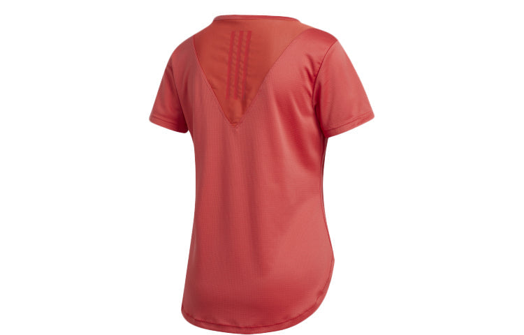(WMNS) adidas Round Neck Short Sleeve Red FP7195