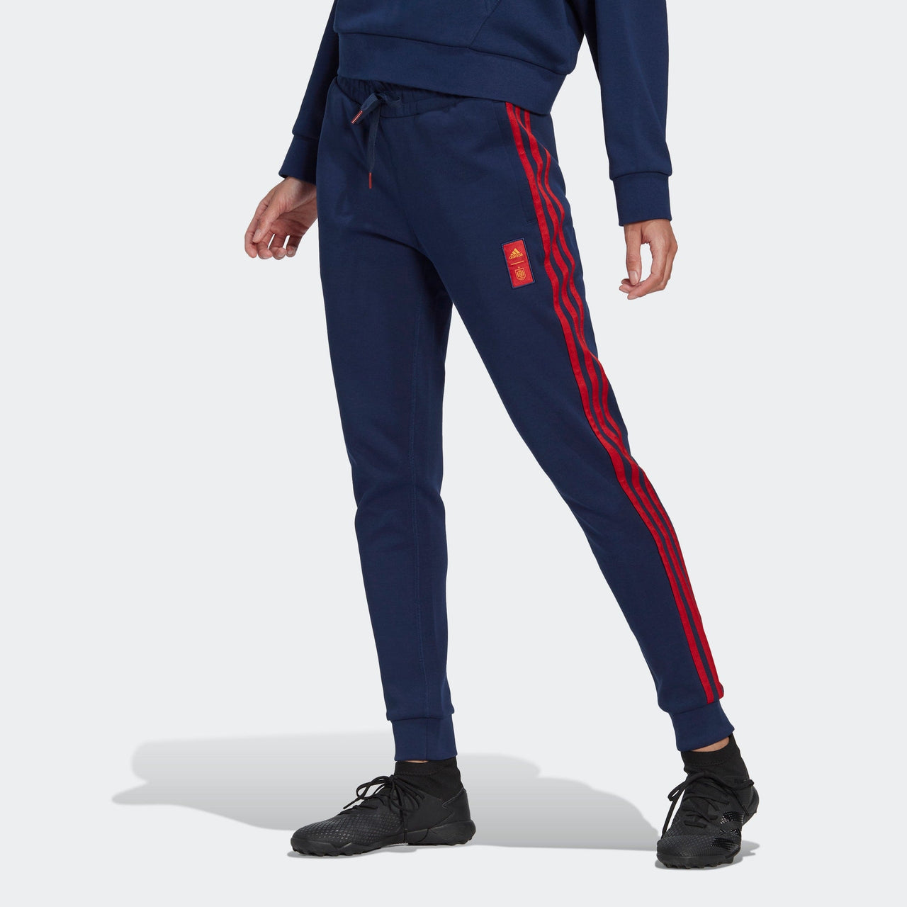 (WMNS) adidas Spain Sports Pants Asia Sizing 'Navy Red' HE8915