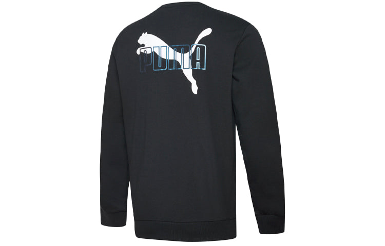 PUMA Iridescent Crewneck Sweatshirt 'Black White Blue' 597902-61
