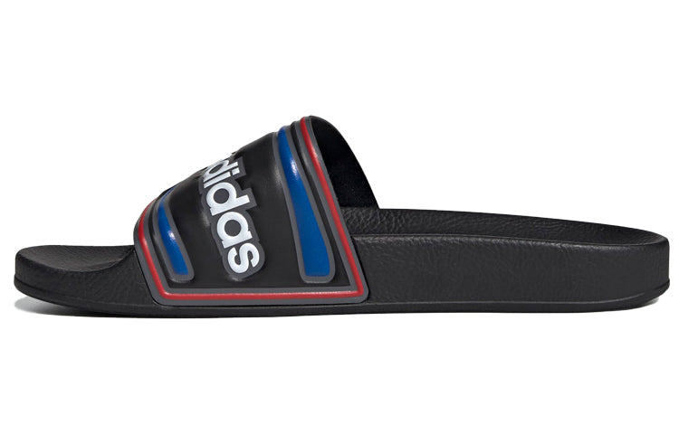 (WMNS) adidas originals Adilette Slides 'Black Red Blue' EE6177