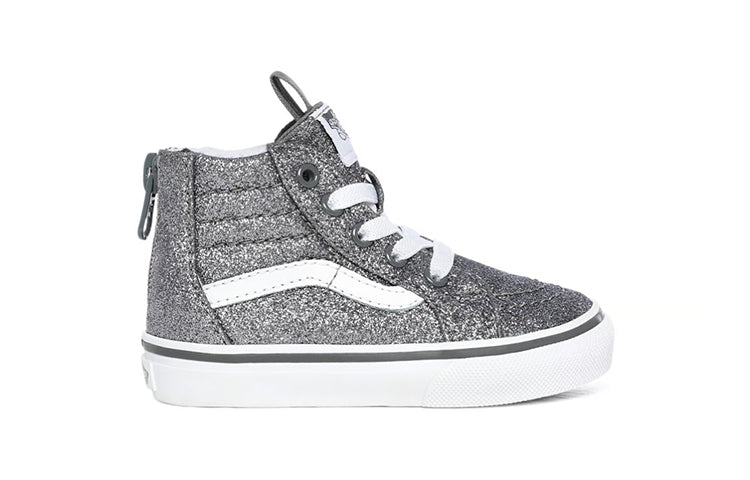 Vans Glitter SK8-Hi Zip Toddler Silver VN0A4BV10M0