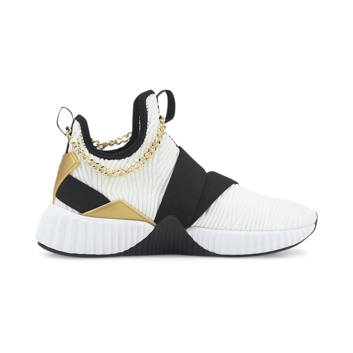 (WMNS) PUMA x Baby Phat Defy Mid 'White Black Gold' 387663-01