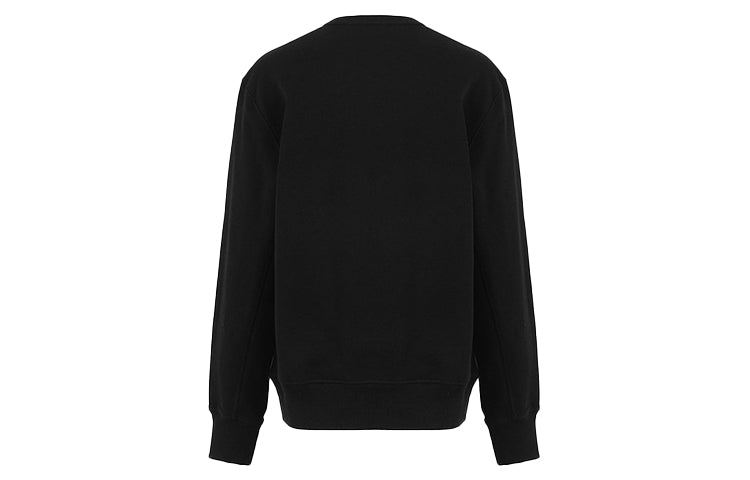 (WMNS) Burberry Pure Cotton Round Neck Pullover Long Sleeves Hoodie Black 80071681