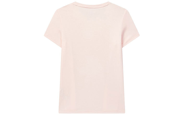 (WMNS) FILA Alphabet Pattern Printing Sports Minimalistic Short Sleeve Pink F11W028148F-PK