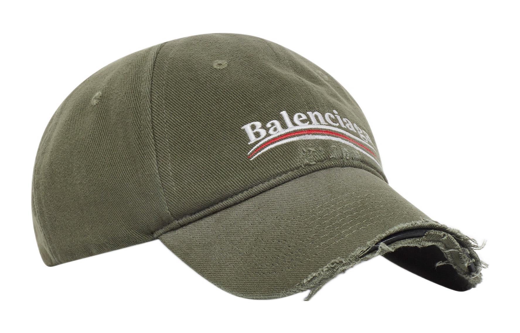 Balenciaga Political Campaign Destroyed Cap 'Khaki Green' 673320410B20297