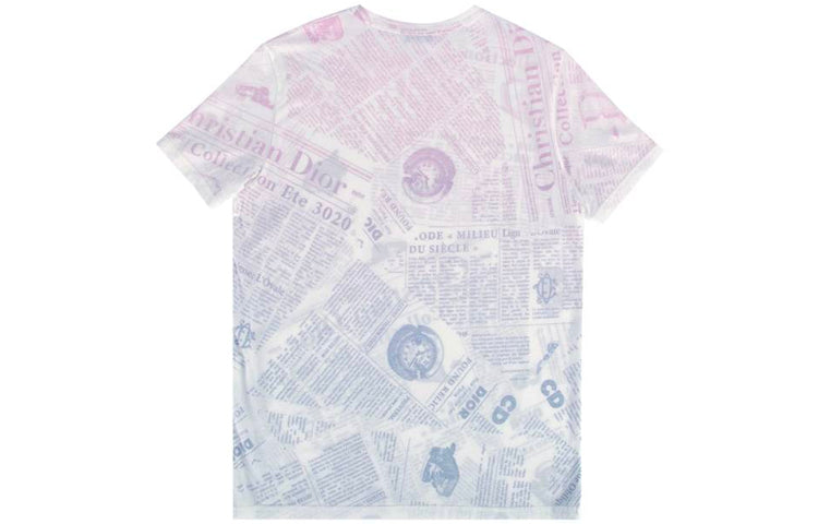 DIOR Printing Round Neck Short Sleeve Unisex White 023J600C0589-C085