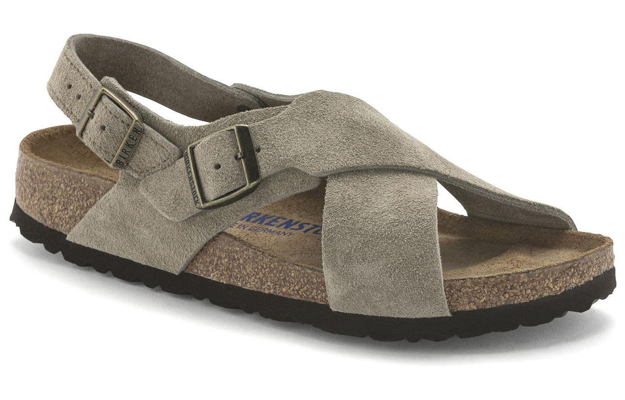 Birkenstock Tulum Suede Leather Narrow Fit Sandals 'Taupe' 1024110