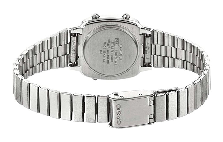 CASIO Couple Waterproof Mens Silver Digital LA670WEA-7EF