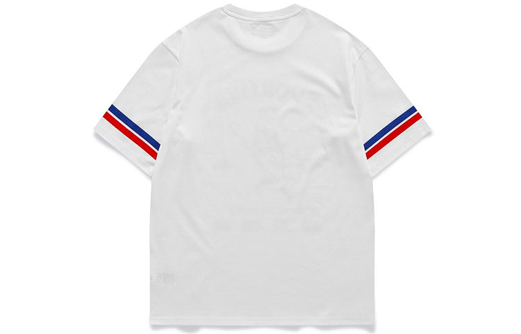 Men's FILA FUSION Alphabet Printing Round Neck Short Sleeve White T-Shirt T11M122110F-WT