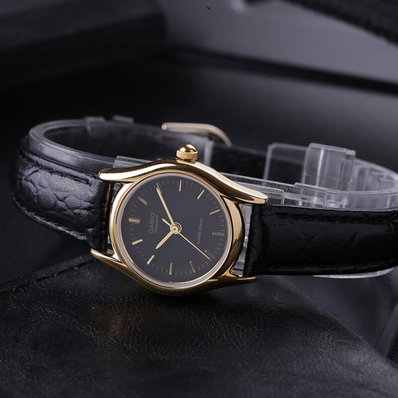 Casio Influencer Fashion Business Analog Watch 'Black Gold' MTP-1094Q-1A