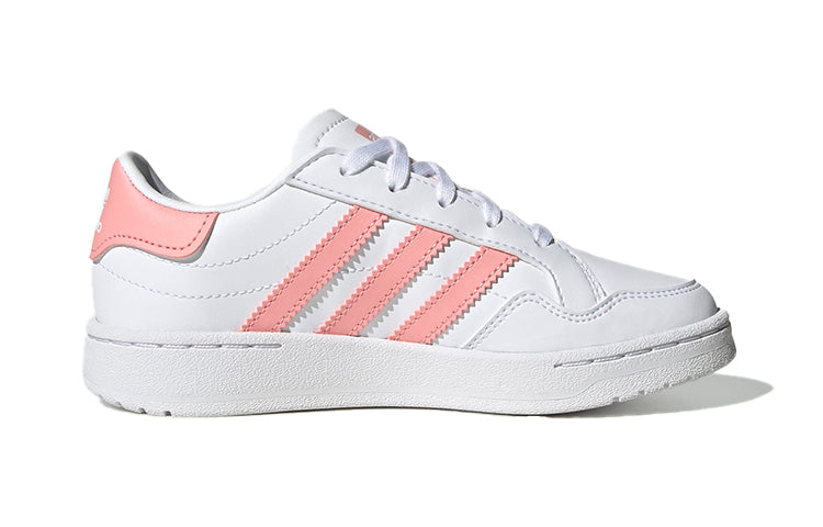 (PS) adidas originals Team Court Shoes White/Pink EF6823
