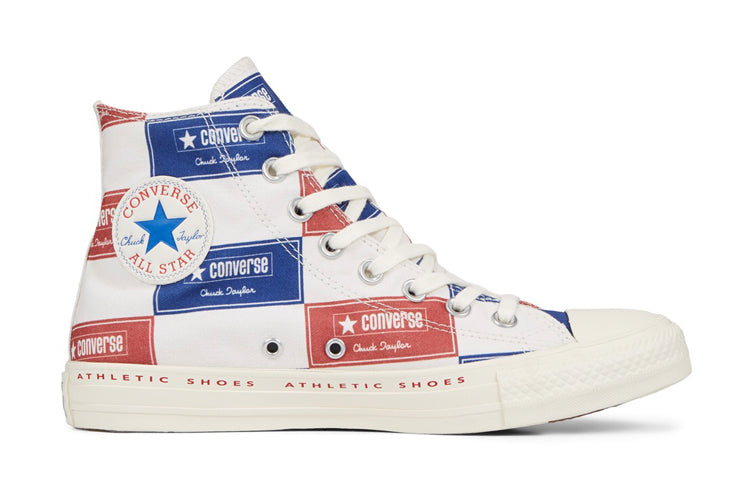 Converse Chuck Taylor All Star Bold Branding High Top 'Red Blue White' 166500C