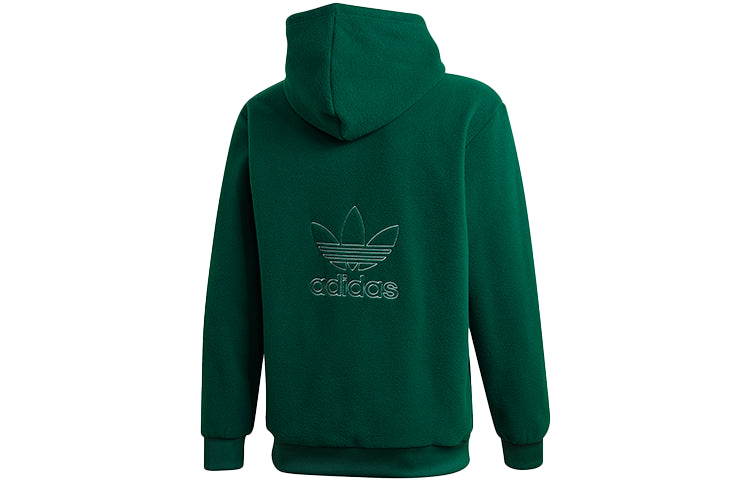 adidas originals Plrfleece Hoody Casual Sports Pullover Green GE5213