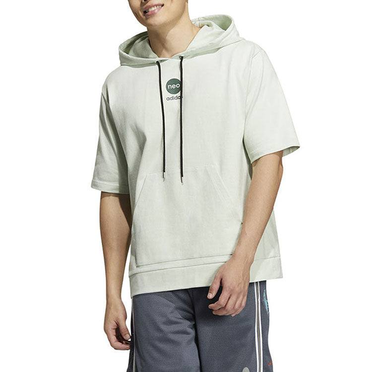 adidas Neo BB Short Sleeves Hoodies Asia Sizing 'Blue' HM2044