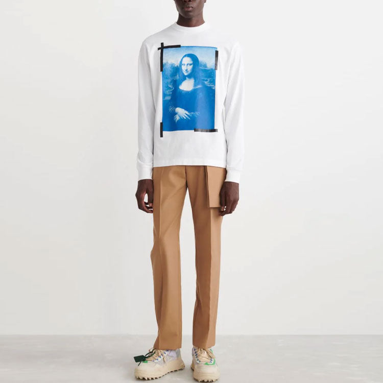 Off-White SS22 Mona Lisa Long Sleeves Ordinary Version White OMAB064C99JER0060145